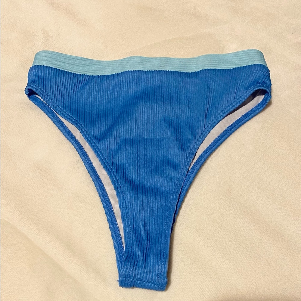 SHEIN blue contrast bikini bottoms